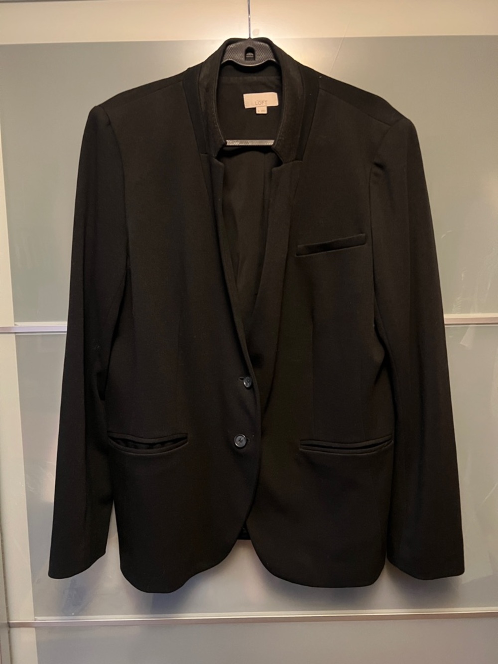LOFT Black Women's Slim Notchless Blazer